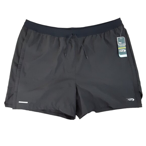 NWT MTA Sports Shorts Mens 2XL Black Running Elastic Waist Stretch Liner - Picture 5 of 5